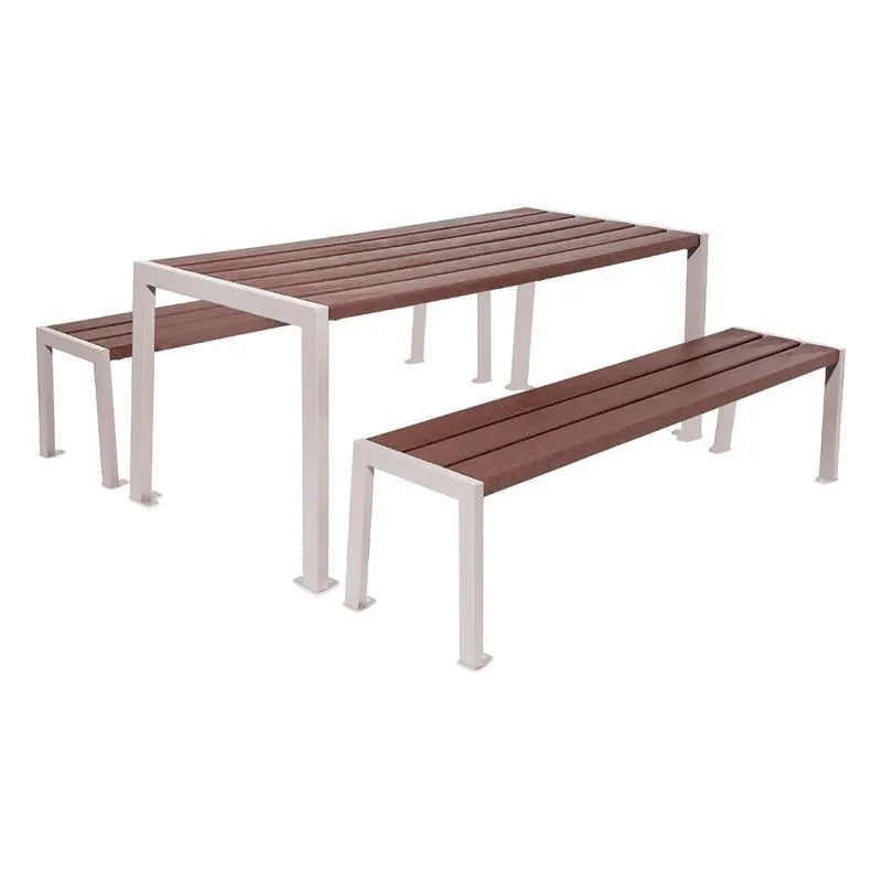 Table de pique-nique Silaos® acier et plastique recyclé Procity