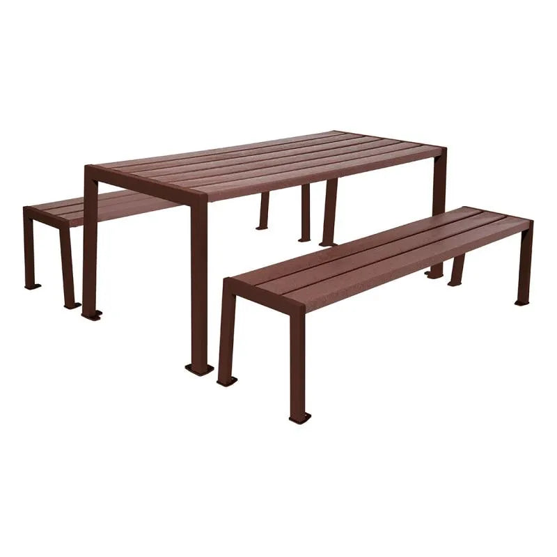 Table de pique-nique Silaos® acier et plastique recyclé Procity