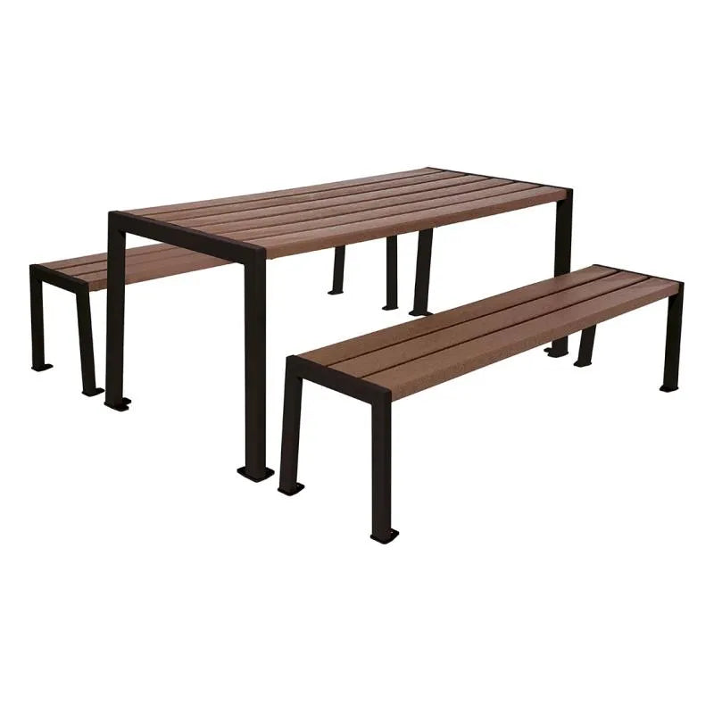 Table de pique-nique Silaos® acier et plastique recyclé Procity