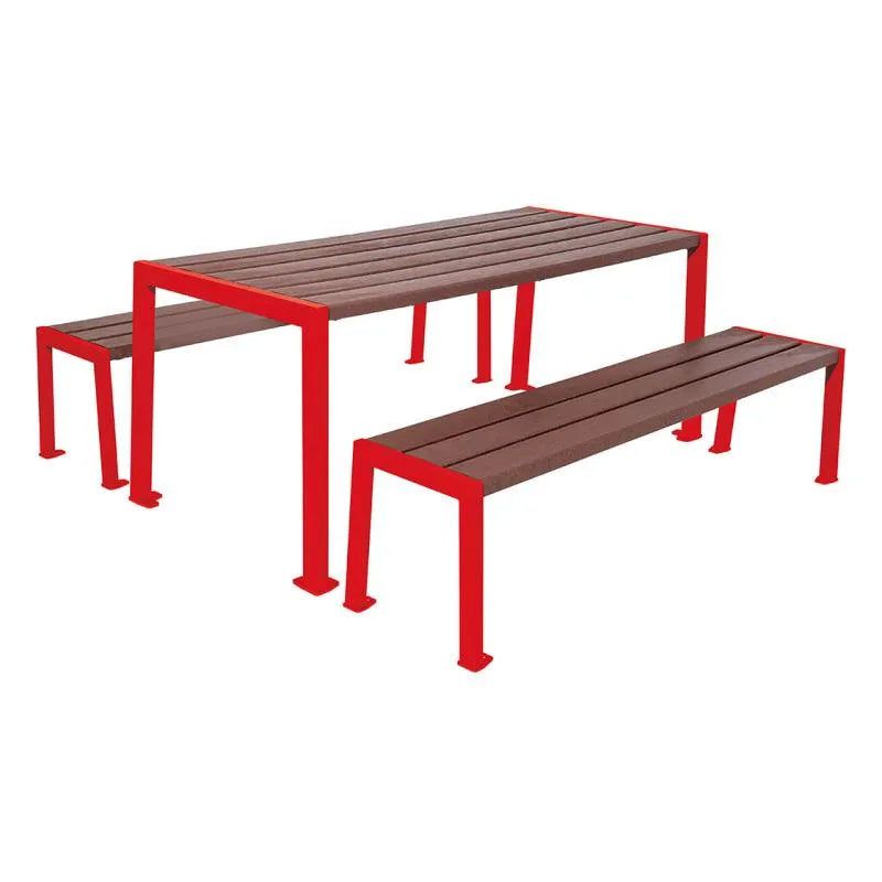 Table de pique-nique Silaos® acier et plastique recyclé Procity