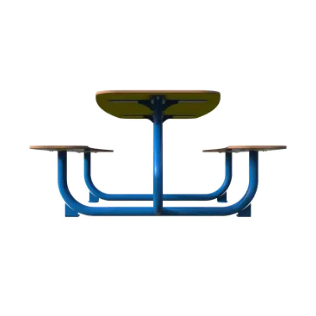 Table ovale en acier avec assises pour enfants - TINY