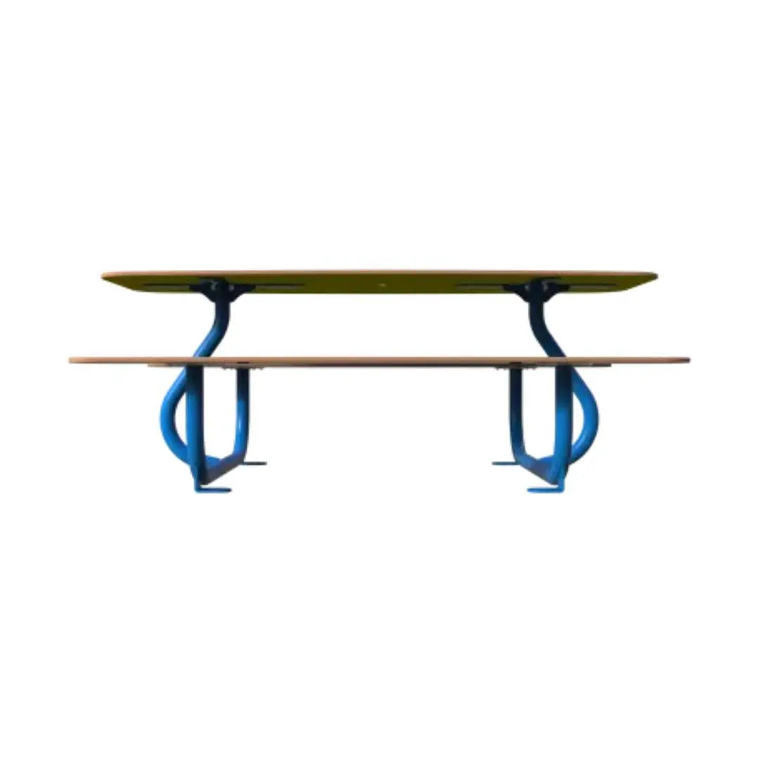 Table ovale en acier avec assises pour enfants - TINY