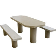 Table ovale béton