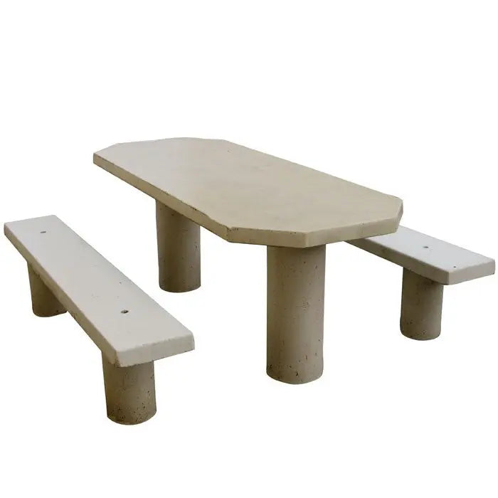 Table ovale béton
