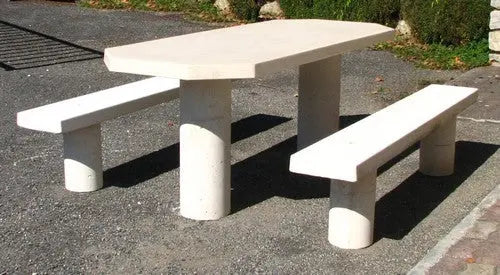 Table ovale béton