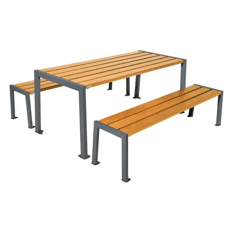Ensemble pique-nique Silaos® bois et acier - France Collectivités