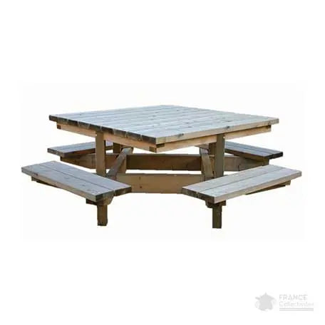 Table pique-nique bois Tout-en-carrée