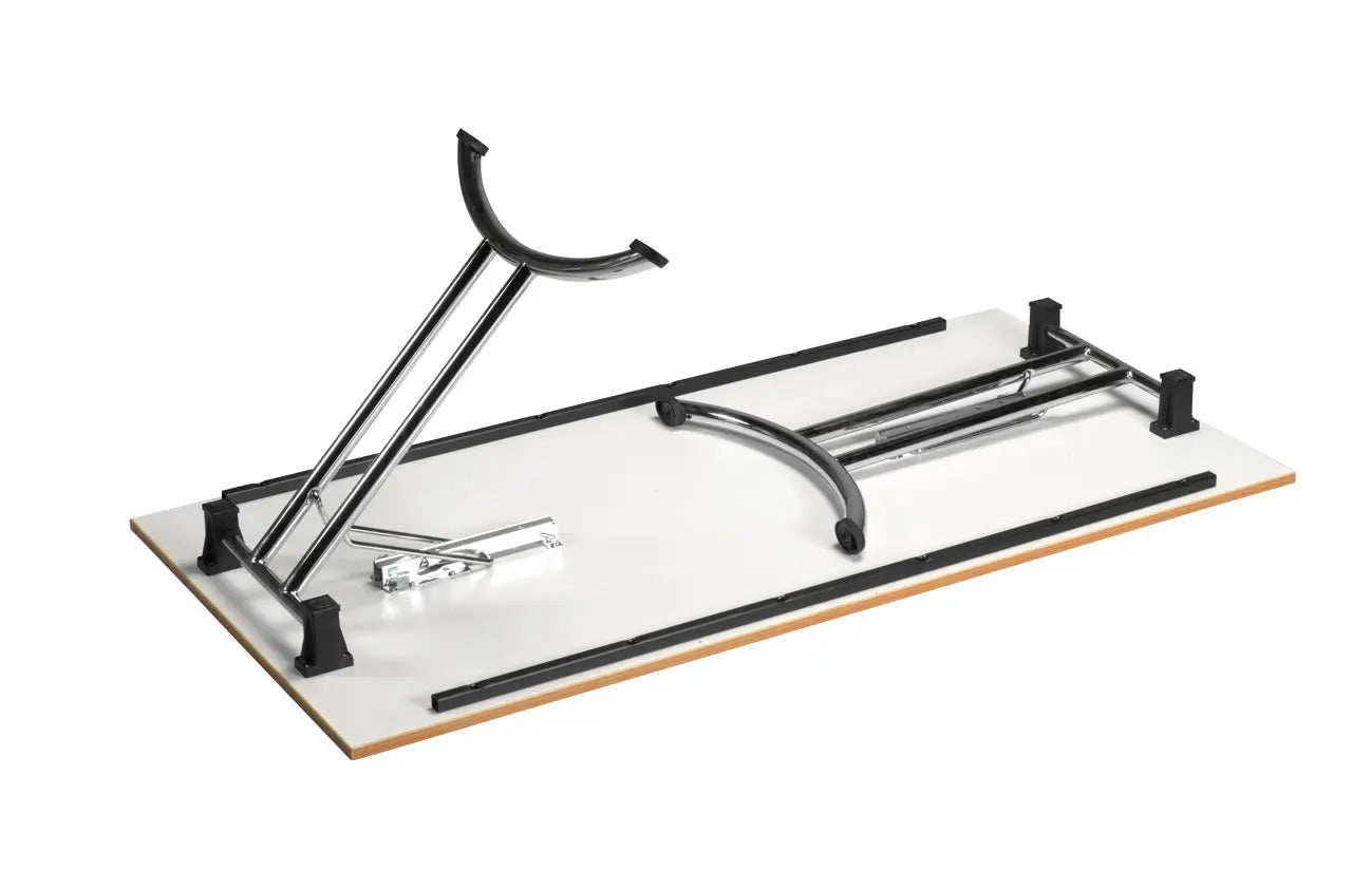 Table pliante stratifiée pieds courbés chromés - France Collectivités