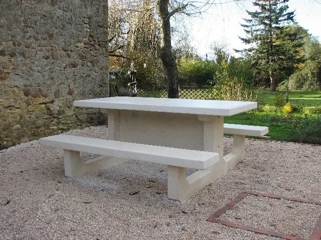 Table rectangle béton