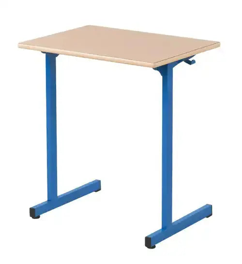 Table scolaire BELI 1 place 70 x 50 cm, piètement acier en tube rectangulaire