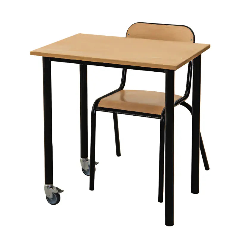 Table d'école élémentaire 1 ou 2 places sur roulettes Bermudes france collectivités