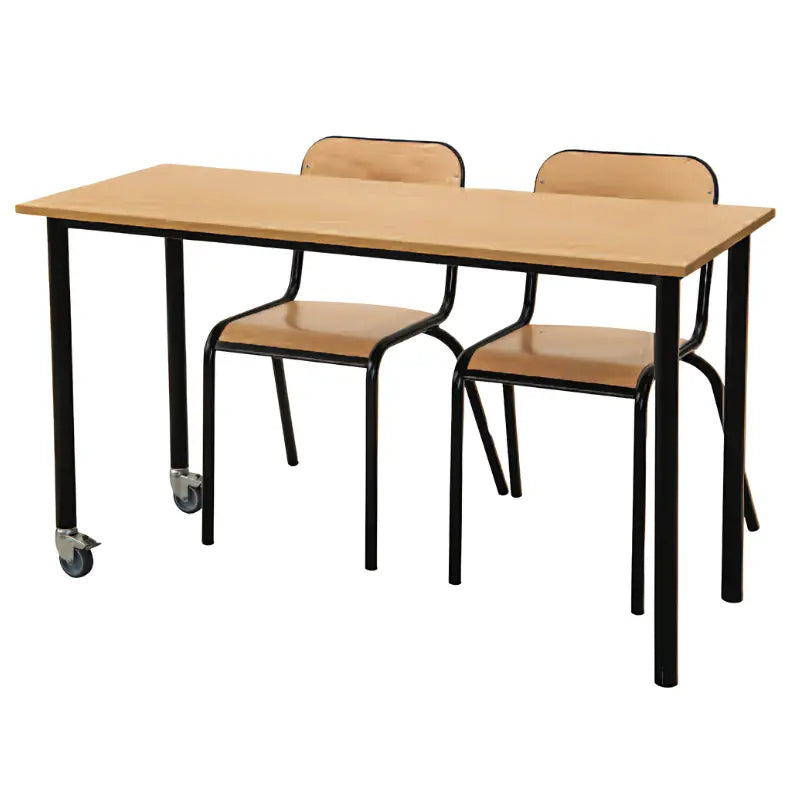 Table d'école élémentaire 1 ou 2 places sur roulettes Bermudes france collectivités