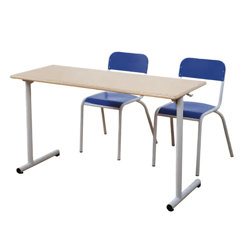 Table scolaire élémentaire 1 ou 2 places Azur france collectivités
