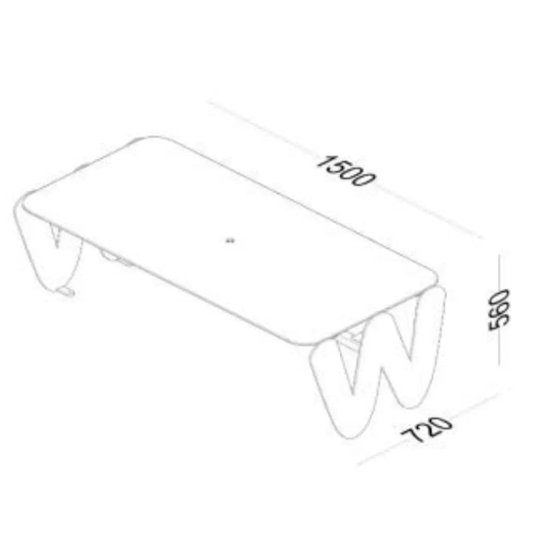 Table en acier rectangle lettre "W" pour enfants - TINY france collectivités