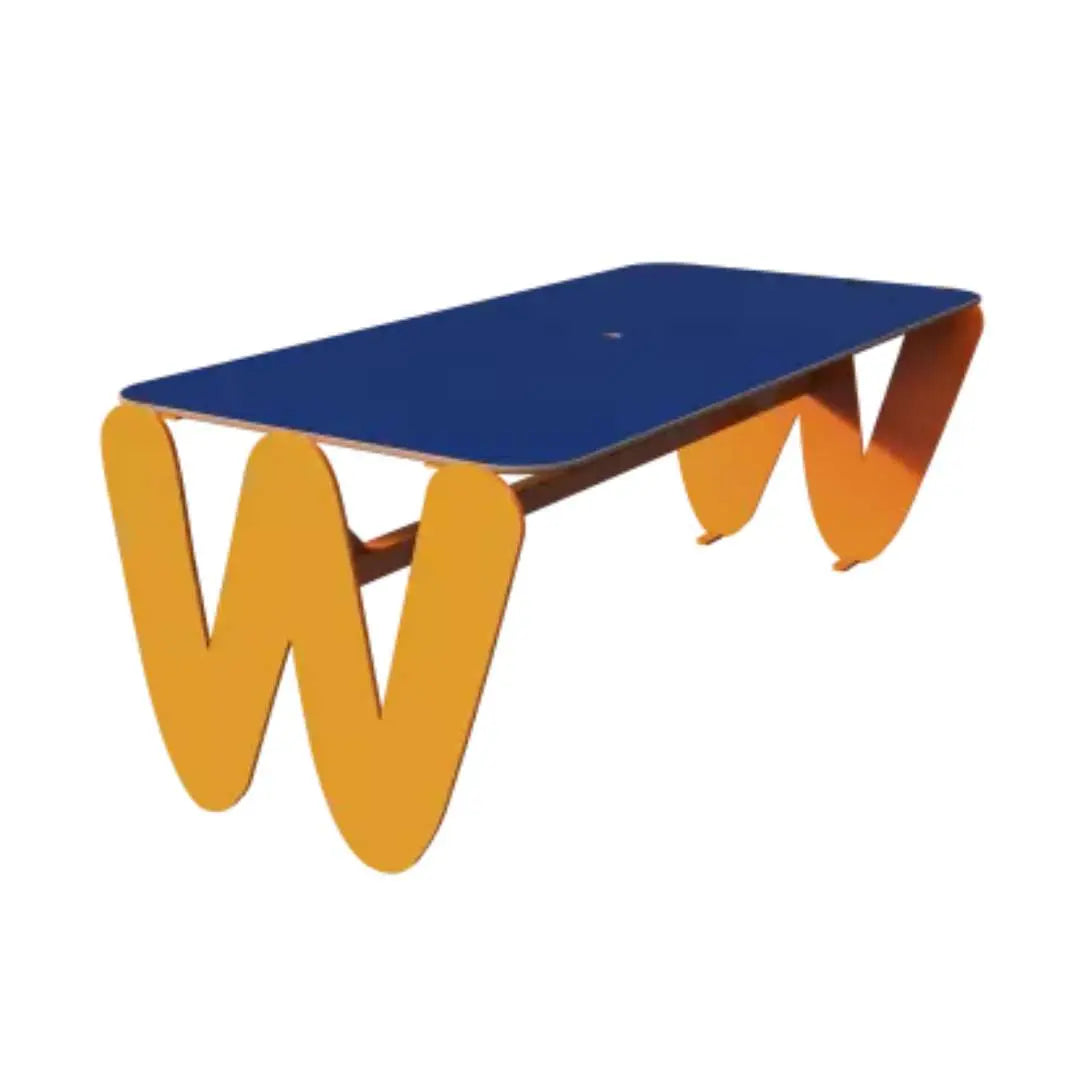 Table en acier rectangle lettre "W" pour enfants - TINY france collectivités