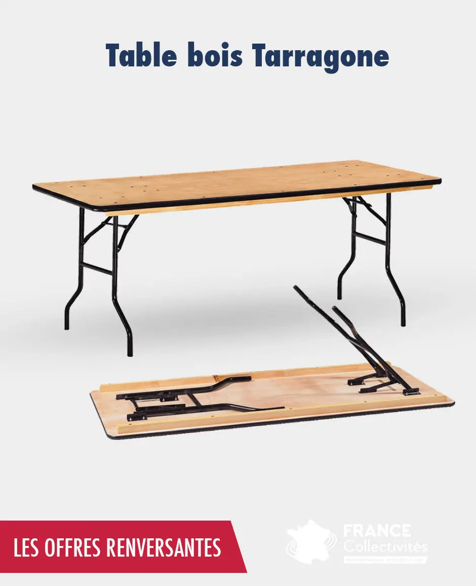 Promo table Tarragone 183 X 76 cm france collectivités
