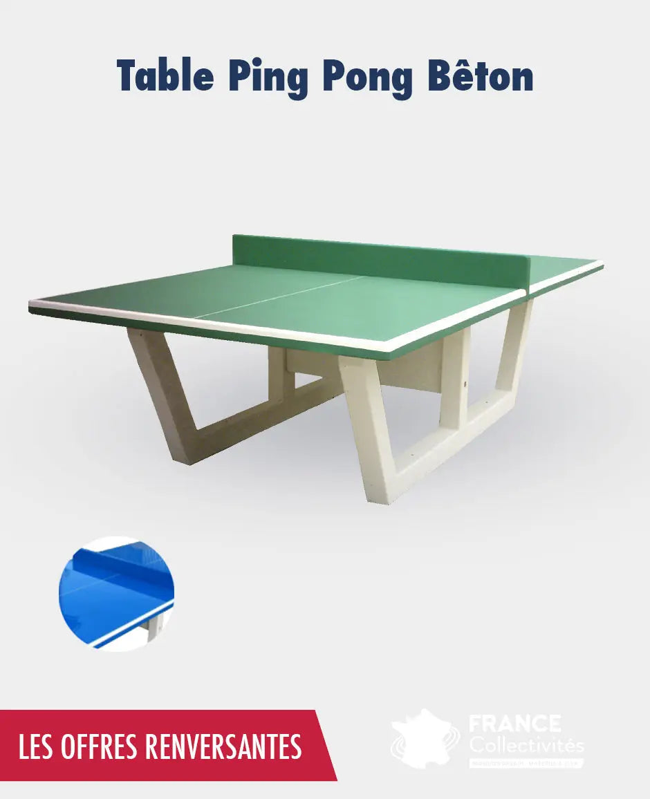 table de ping pong béton - promotion france collectivités