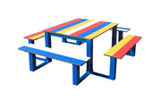 Table pique nique enfants Arc en ciel en compact
