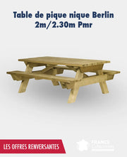 Promo table pique nique Berlin - France Collectivités