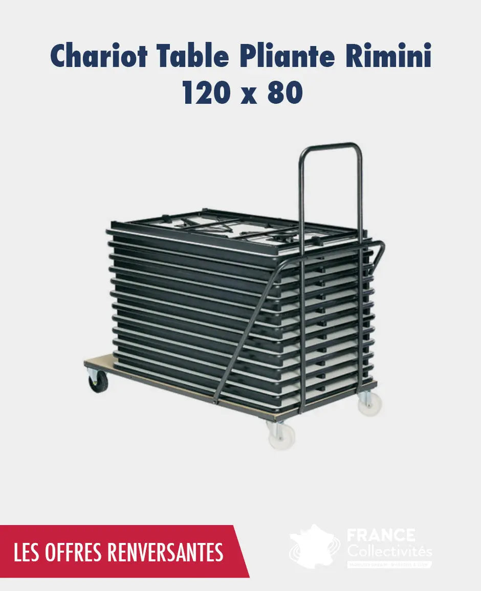 Promo tables Rimini 120 x 80 cm france collectivités