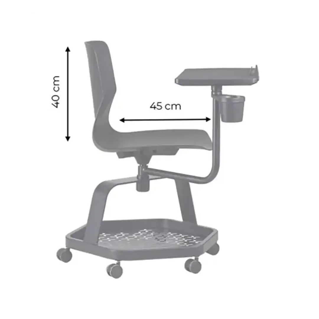 Chaise de cours avec tablette rotative et porte gobelet - TECSEAT LEARNING france collectivités