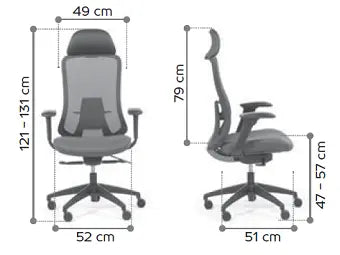 Fauteuil ergonomique Fedo noir france collectivités