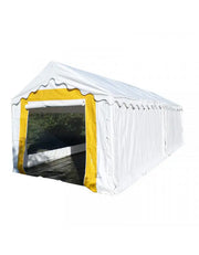 Tente de réception 3x8 m 24 m² en PVC blanc pour événements extérieurs