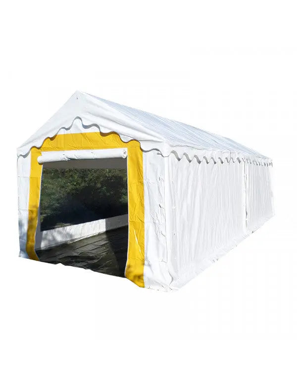Tente de réception 3x8 m 24 m² en PVC blanc pour événements extérieurs