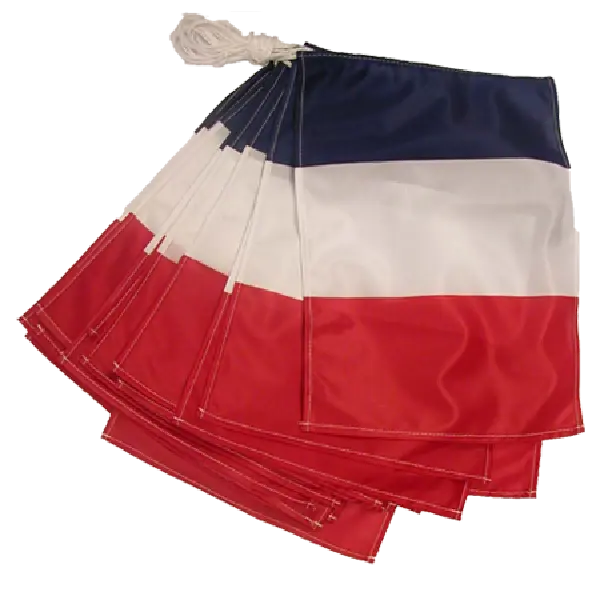 Guirlande tricolore drapeau France 5 ou 10 m france collectivités
