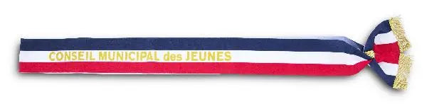 Écharpe tricolore imprimée Conseil municipal des jeunes france collectivités