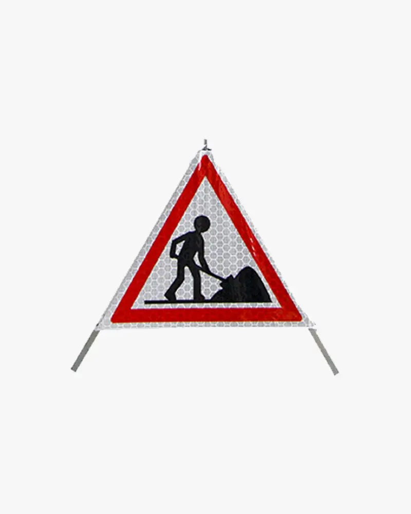 Tripode pliable de chantier blanc et rouge classe 2 - France Collectivités