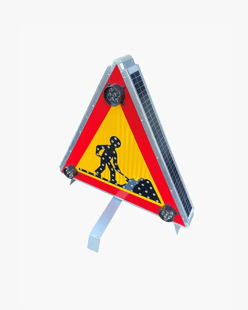 Panneau triangle de chantier à led - France Collectivités