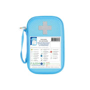 Trousse de secours Farmor Atelier mécanique et maintenance 2/4 personnes en PU bleu fluo avec croix rétroréfléchissante