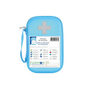 Trousse de secours Agroalimentaire Restauration 2/4 personnes Farmor TRO 2311 FLB en PU bleu fluo avec accroche ceinture