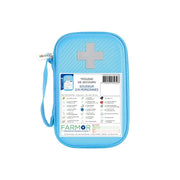 Trousse de secours Soudeur 2/4 personnes Farmor TRO 2578 FLB en PU bleu fluo avec croix rétro-réfléchissante et sangle ceinture