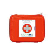 Trousse de premiers secours Farmor Menuisier 4 à 6 personnes en PU orange semi-rigide avec poignée