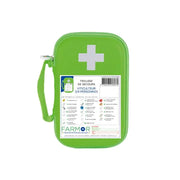 Trousse de secours Viticulteur 2/4 personnes Farmor en PU vert fluo avec croix rétro-réfléchissante