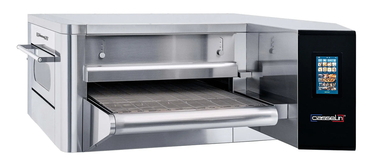 Four à pizza à convoyeur digital 50 en inox pour production en continu