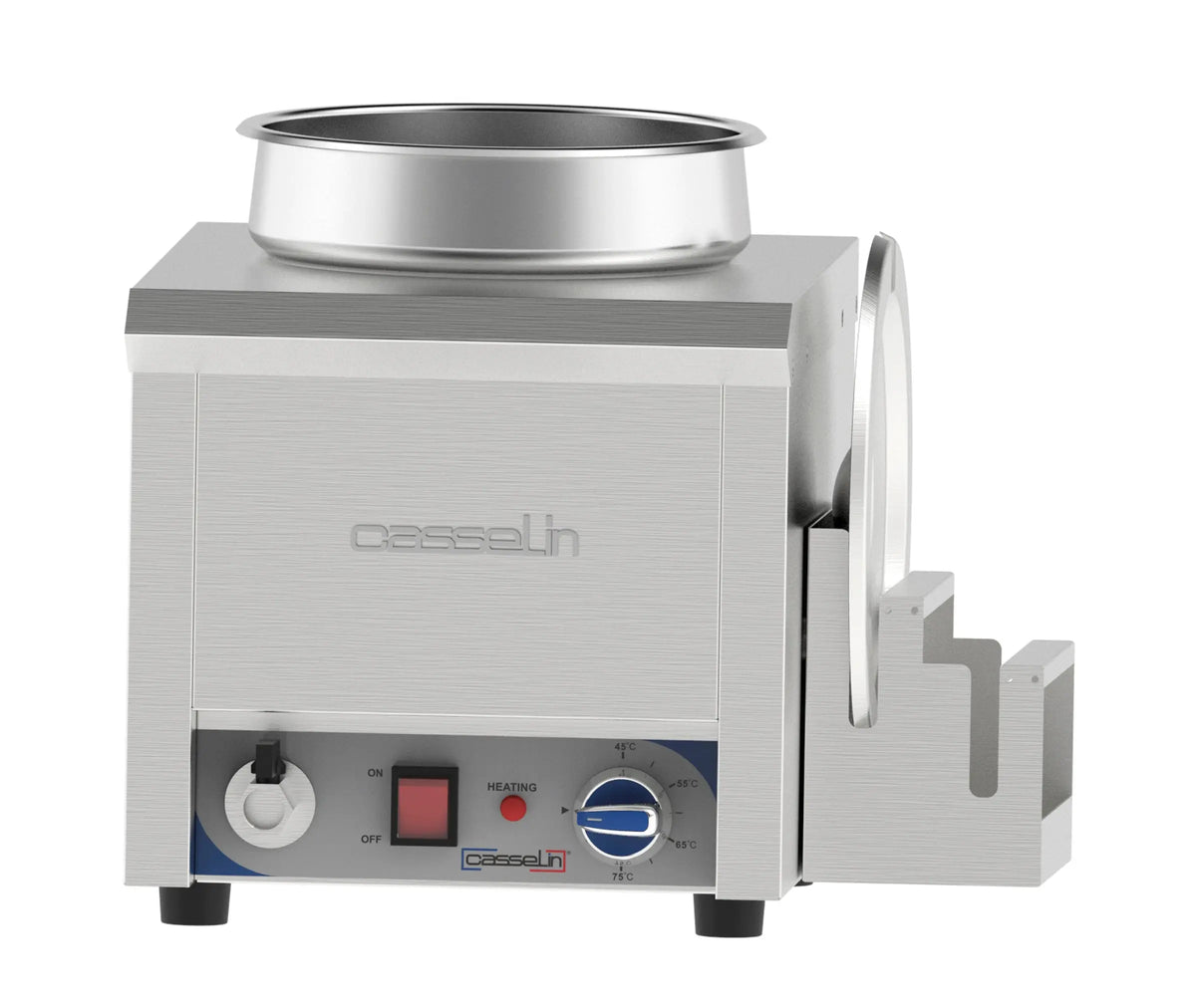 Bain-marie à eau pour sauce, cuve inox 7,5 L avec couvercle et support