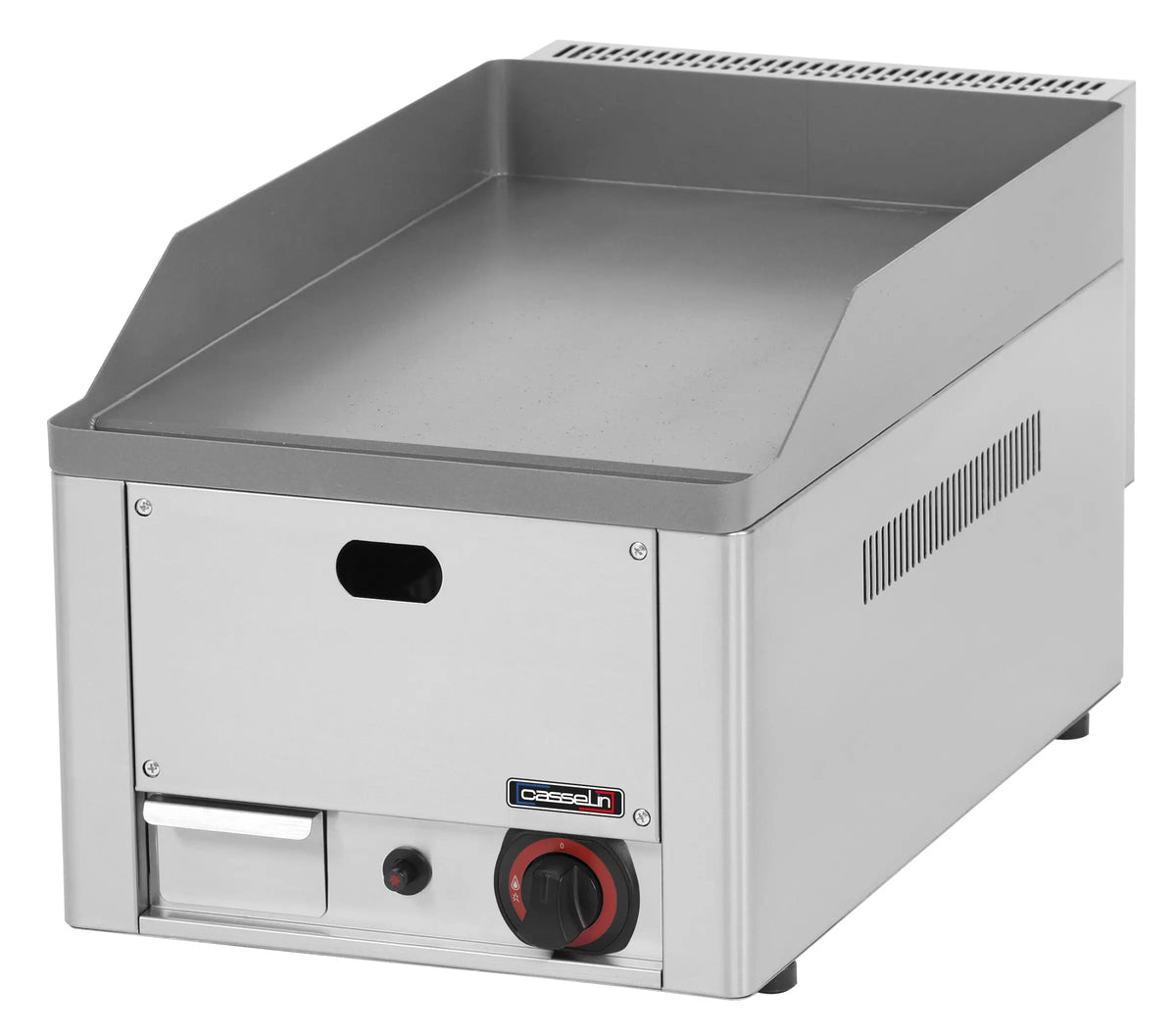 Plancha gaz professionnelle en fonte lisse 30 cm en inox