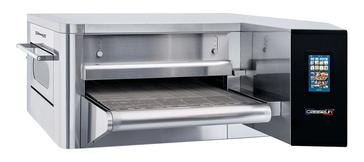 Four à pizza à convoyeur digital 80 en inox pour production en continu