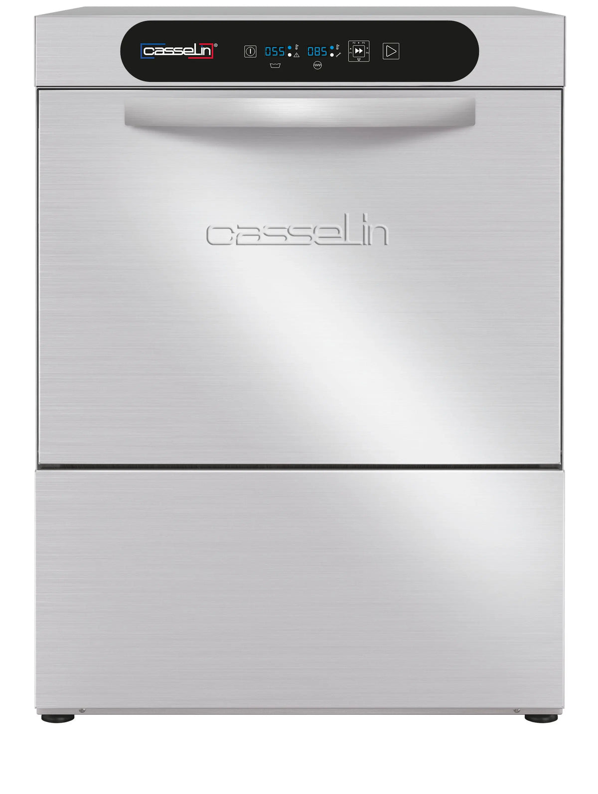 Lave-vaisselle frontal 500UT triphasé 400 V avec pompe de vidange et adoucisseur