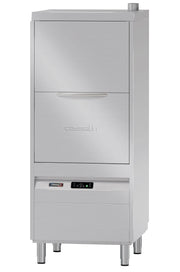 Lave-batteries professionnel 190U inox pour casseroles, bacs et plaques, hauteur 1 900 mm