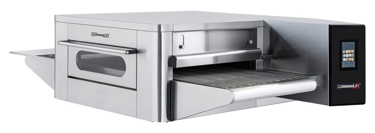 Four à pizza à convoyeur digital 65 en inox pour production en continu