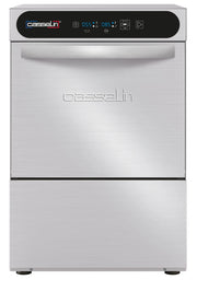 Lave-verres professionnel 350U inox avec doseurs électriques de détergent et de rinçage