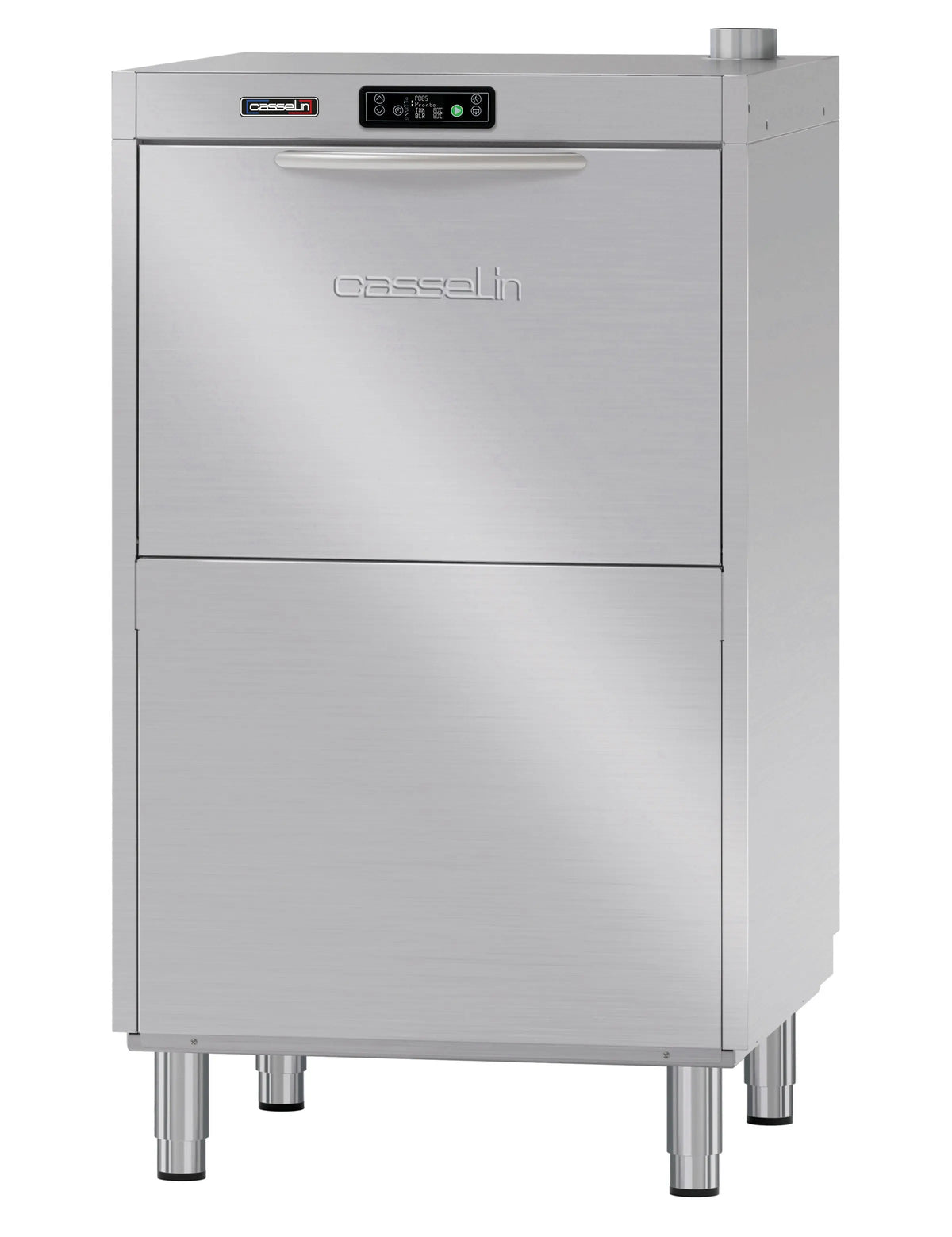 Lave-batteries professionnel 136U inox pour casseroles, bacs et plaques, hauteur 1 360 mm