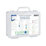 Coffret mural de premiers secours Espaces verts 4/6 personnes Farmor en polypropylène blanc