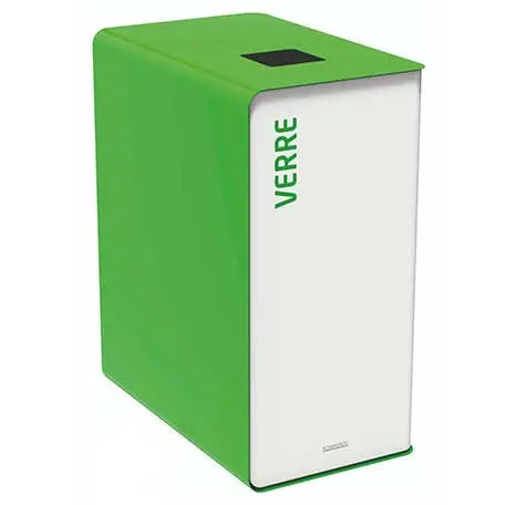 Corbeille pour tri sélectif support sac sur glissière 75L et 90L Cubatri - France Collectivités