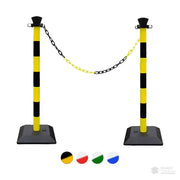 Kit 2 poteaux à monter avec base à lester + 2m de chaîne - France Collectivités