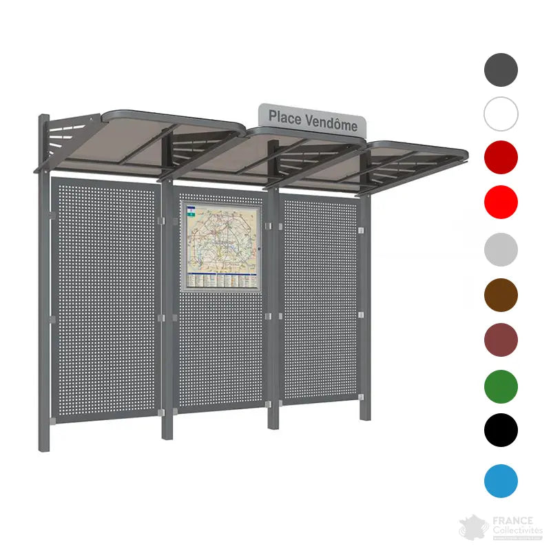 Abribus Conviviale® avec bardages acier - France Collectivités